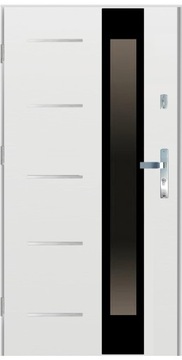Drzwi wejściowe 55 LI-20 INOX BLACK BIAŁE 90L