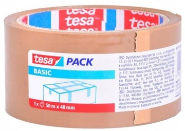 Taśma pakowa tesa BASIC 50m x 48mm brązowa