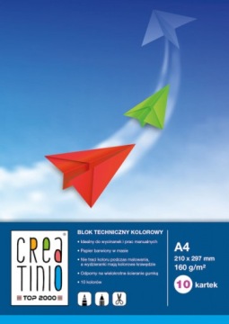 CREATINIO TECHNICAL BLOCK А4 10 цветных листов
