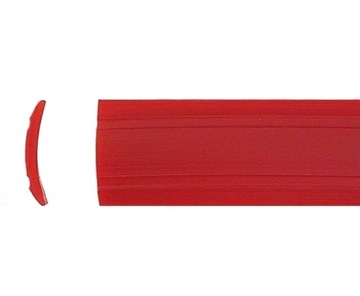 Wypełnienie listwy aluminiowej 12mm czerwony 20mb klin uszczelka ozdobna