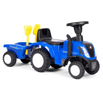 Детский тракторный каток New Holland с прицепом, интерактивный руль