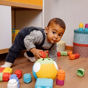 РОЖДЕСТВЕНСКИЙ ПОДАРОК ​​САНТЫ РЕБЕНКУ, РЕЗИНОВЫЕ СЕНСОРНЫЕ БЛОКИКИ В ВЕДРЕ