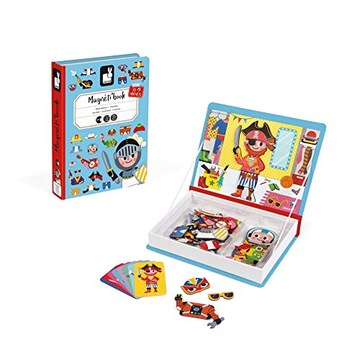 Janod - Magneti'Book for Boys - Magnetic Educational Game, 36 Pieces - Fine