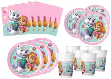 Zestaw Talerzyki Kubki Serwetki Sky Paw Psi Patrol 36 elem.