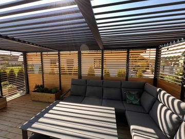 Раздвижные жалюзи для террасы Белый Балкон 109см 24Ч