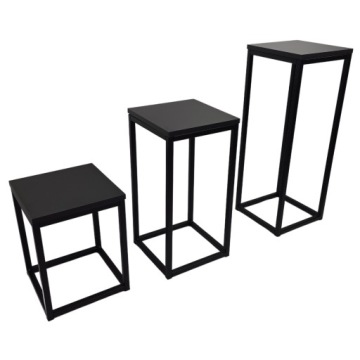 80cm METAL FLOWER TOWER 30x30 LARGE WIDE TABLET STAND LOFT MASSIVE