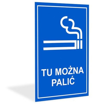 TABLICA PCV 21x32cm TU WOLNO PALIĆ