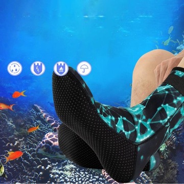 Носки для дайвинга, эластичные носки для гидрокостюма, термоноски для плавания для взрослых, пляжные XS, зеленые