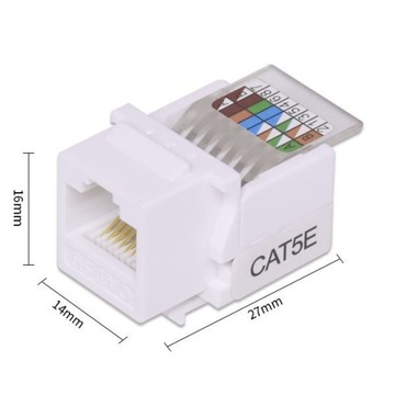 Разъем Keystone RJ45 UTP CAT5E — гнездо UTP для локальной сети без инструментов