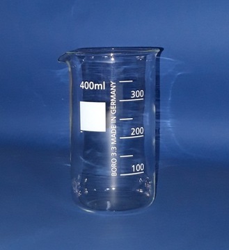 Zlewka szklana wysoka boro 3.3 odporna TG 400 ml