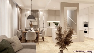 WIZUALIZACJA 3D - SALON DO 25 m2