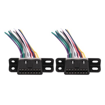 2шт OBD2 16-контактный гнездовой диагностический разъем