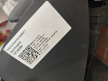 BMW X1 U11 ОРИГИНАЛЬНАЯ ПРИБОРНАЯ ПАНЕЛЬ КОНСОЛЬ КОКПИТ ЧЕРНЫЙ КОЖАНЫЙ КАПИТАЛ