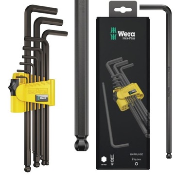 Wera Klucze imbusowe z kulką calowe 5/64''-3/8''