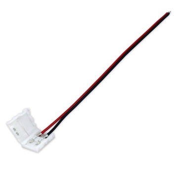 ZŁĄCZKA LED ZACISK ZATRZASKOWA Z KABLEM ZACISKOWA DO TAŚM LED 8 mm