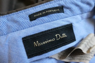Spodnie bawełniane chinosy męskie Massimo Dutti