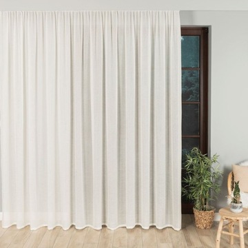 КЕМ ШТОРА ЭКРУ ВУАЛЬ ПЕРЕСЕЧЕННАЯ БЕЗ ГЛАЖЕНИЯ 270см