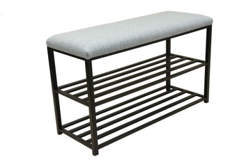 TAPICEROWANA PÓŁKA NA BUTY METALOWA NA OBUWIE półka na buty szerokość 90cm