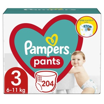 Трусики Pampers 3 204 шт 6-11 кг Подгузники