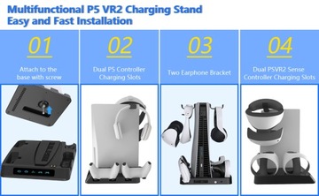 ЗАРЯДНАЯ СТАНЦИЯ ДЛЯ ОХЛАЖДАЮЩЕГО ВЕНТИЛЯТОРА PSVR2+DualSense+PS5