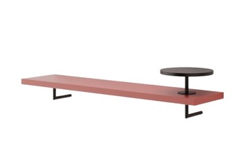 Półka wisząca z nadstawką Arrocco Kolekcja Debiut | Kolor Ceramiczny| 130cm