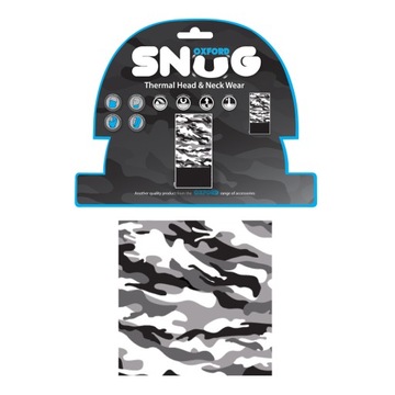 OXFORD KOŁNIERZ OCIEPLAJĄCY SNUG CAMO KOLOR BIAŁY/CZARNY/SZARY ROZMIAR UNIW