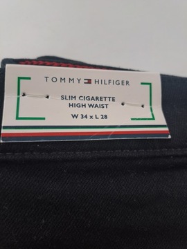 Spodnie Jeansowe Czarne Tommy Hilfiger| Rozmiar 34x28