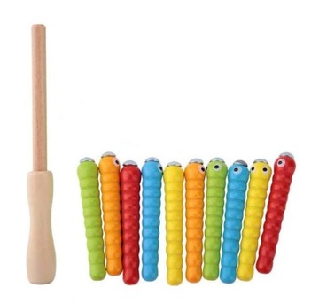 Деревянная игра «Поймай жука» с магнитом «Клубничная палочка»