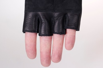 Мотоциклетные перчатки без пальцев HUSAR ROCK, короткие, черные, M