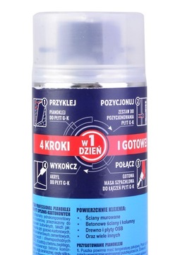 PIANOKLEJ DO PŁYT GIPSOWYCH G/K 830ML TYTAN