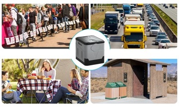 ZEWNĘTRZNA TOALETA TURYSTYCZNA MOBILNA WC PRZENOŚNA SKŁADANA 20L DUŻY 200KG