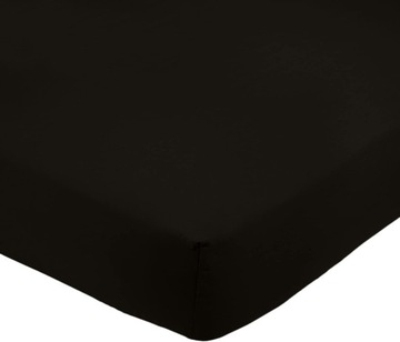 Prześcieradło z Gumką Mikrofibra Czarne 180x200 cm AMAZON