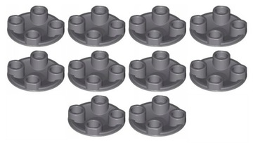 LEGO Płytka Okrągła 2x2 Ciemny Szary Dark Bluish Gray 10 sztuk 4278274 2654