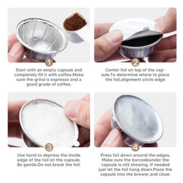 10 шт. алюминиевая фольга/крышка для капсул Nespresso Vertuo