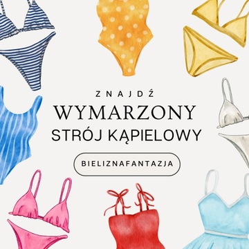 Majtki figi kapielowe 3XL wzór wysokie troczki sexy czarne liście Nessa