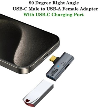 Адаптер типа C к USB мощностью 100 Вт. Быстрая передача данных. Профессиональное видео