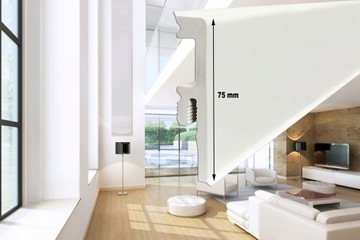 САМЫЙ ПРОЧНЫЙ ЖЕСТКИЙ плинтус, 75 мм