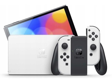 Przełącznik konsoli Nintendo Switch OLED, Biały