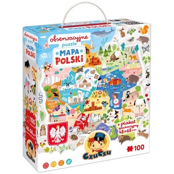 CzuCzu Obserwacyjne puzzle Mapa Polski Bright Junior Media