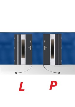 Drzwi zewnętrzne wejściowe 55mm PLA01 Białe 80P