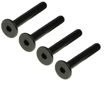 100x wkręt M6x40 mm z łbem walcowym czarna śruba meblowa wkręt metryczny