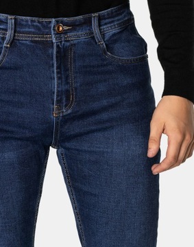 Spodnie Jeansowe Męskie Granatowe Texasy Dżinsy BIG MORE JEANS N27 W42 L32