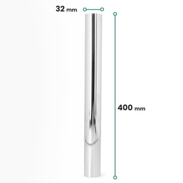 СЛИВНАЯ ТРУБА 32х400 мм СИФОН УДЛИНИТЕЛЬ для раковины Раковина Вода ХРОМ