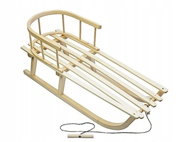 ДЕРЕВЯННЫЕ САНКИ со спинкой + МАТРАС + БЕСПЛАТНО