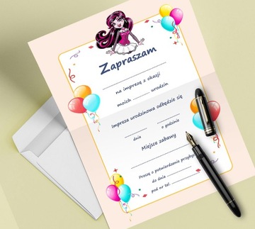 МОНСТР ХАЙ ПРИГЛАШЕНИЕ НА ДЕНЬ РОЖДЕНИЯ РЕБЕНКА + БЕСПЛАТНЫЙ КОНВЕРТ