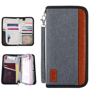 PORTFEL PODRÓŻNY RFID ETUI NA PASZPORT ORGANIZER