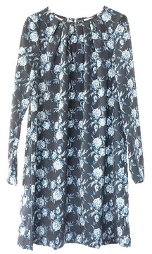 Granatowa sukienka w kwiaty - 36 S - H&M