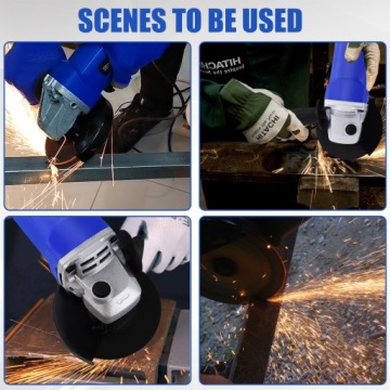 УГЛОВАЯ ШЛИФОВАЛЬНАЯ МАШИНА Легкая, МОЩНАЯ Углошлифовальная машина диаметром 125 мм и мощностью 900 Вт.