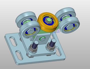 Комплект тележек-роликов для откатных ворот 70х70 с роликами Seger