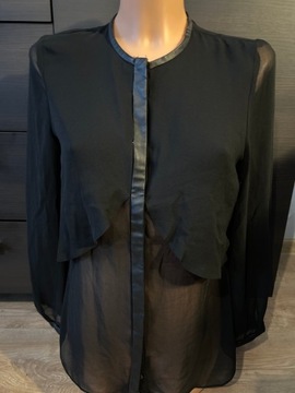 Koszula półprzeźroczysta czarna Zara XS / ł3